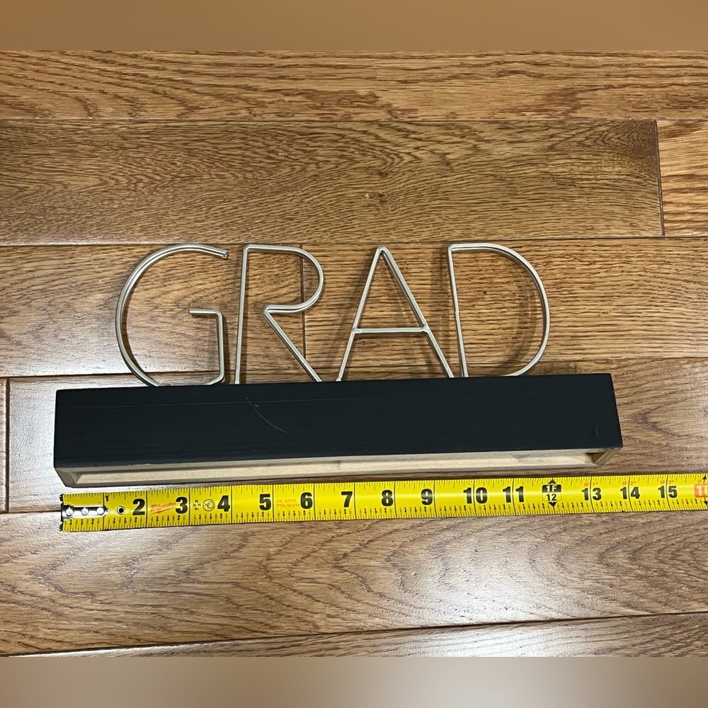 Silver and Black GRAD Sign and picture holder